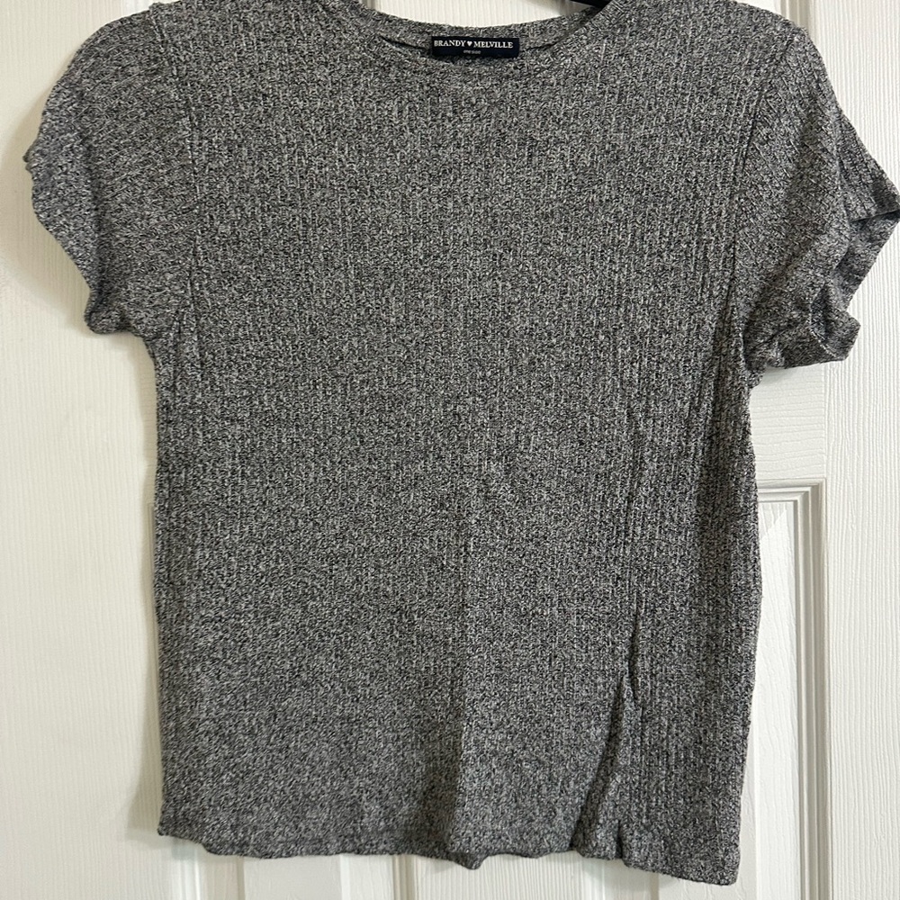 Brandy Melville Heather Gray Short Sleeve Tee